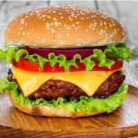 Classic Cheeseburger · Fresh premium Angus beef pounder grilled with black pepper and Himalayan salt, topping with ...