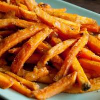 Air Fried Sweet Potato Fries · Fried sweet potatoes.