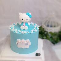 Hello Kitty Cake-Blue · Fondant cake. Please preorder at least 1 day in advanced.