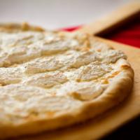 White Pizza · Ricotta, mozzarella, and Parmigano.