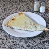 White Pizza Slice · Ricotta, mozzarella, and Parmigano.