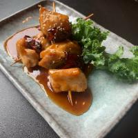 Yakitori · Broiled chicken with onion on skewer 