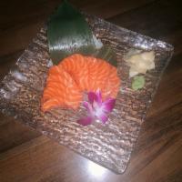 Salmon Don · Salmon sashimi over sushi rice.
