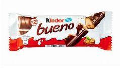 Kinder Bueno · This is a delicate chocolate bar with an indulgent taste. Each melt-in-the-mouth piece promi...