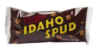 Idaho Spud · Whipped cocoa flavored marshmallow center covered in dark chocolate and sprinkled with cocon...