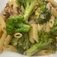 Pasta with Broccoli · Fresh garlic and extra virgin olive oil. Served with choice of pasta.