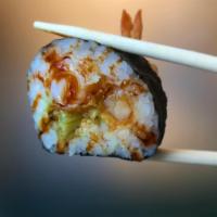 Shrimp Tempura Roll · Shrimp, avocado, cucumber, sweet soy reduction.