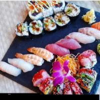 Sushi For Two · Chef's choice of nigiri, maki, specialty roll.