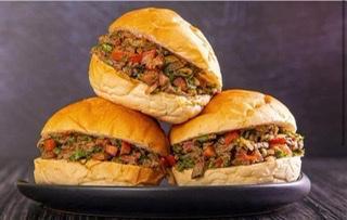 Beef Shawarma Egyptian Gyro  · Beef and lamb with tomato onion Parsley and Tahini sauce