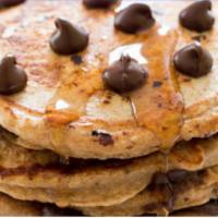 Chocolate Chip Pancakes  · 3 Buttermilk Pancakes with Chocolate Chips. Served with real butter and 100% pure natural sy...