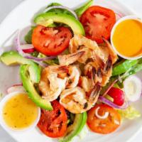 shrimp salad · Lettuce,Avocado,tomatoe ,onion,lemon,