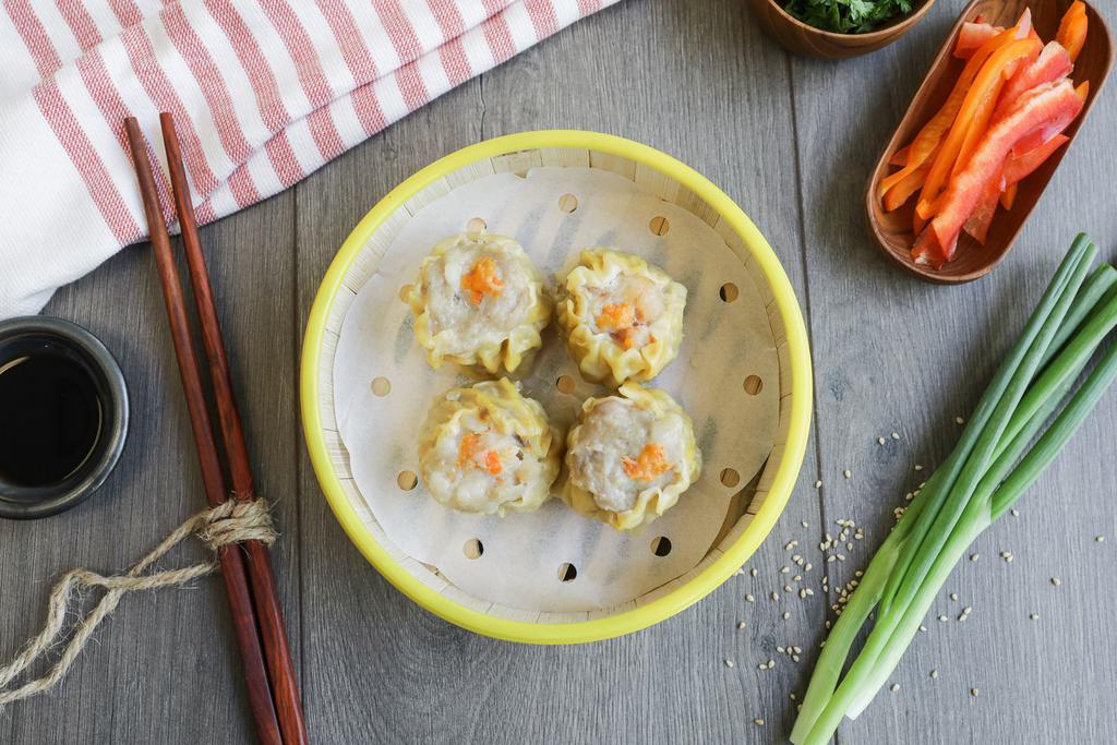Pork Xui Mai · One dozen FROZEN pieces of our dim sum. Just steam for 7 - 8 minutes and enjoy! Our frozen dim sum makes a perfect snack or meal anytime without leaving your home!