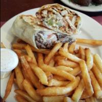 Shawarma Combo Sandwich with Fries · Shawarma mixed; chicken and beef