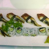 Eel Combo · 5 pieces eel sushi and eel cucumber roll.