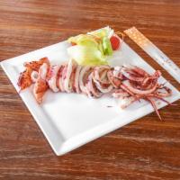 BBQ Squid · Meat that has been broiled or roasted. 