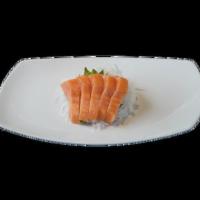 Smoked Salmon Sashimi · Gluten Free. Slices of smoked salmon (5 slices per order).