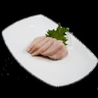 Yellowtail Sashimi · Hamachi. Slices of raw fish and rice less.