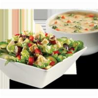 Pair Up Salad and Soup · 1/2 salad and soup.