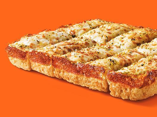 Italian Cheese Bread · Ten pieces of freshly baked bread with a crispy edge, covered with cheese and topped with Italian spices.