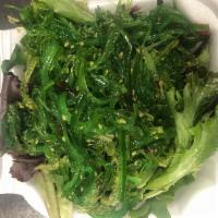 Seaweed Salad · classic seaweed salad served with fresh cucumber 