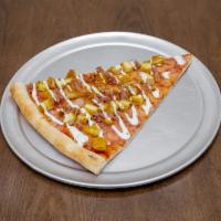 62. Chicken Bacon Slice Pizza · Chicken bacon and ranch dressing.