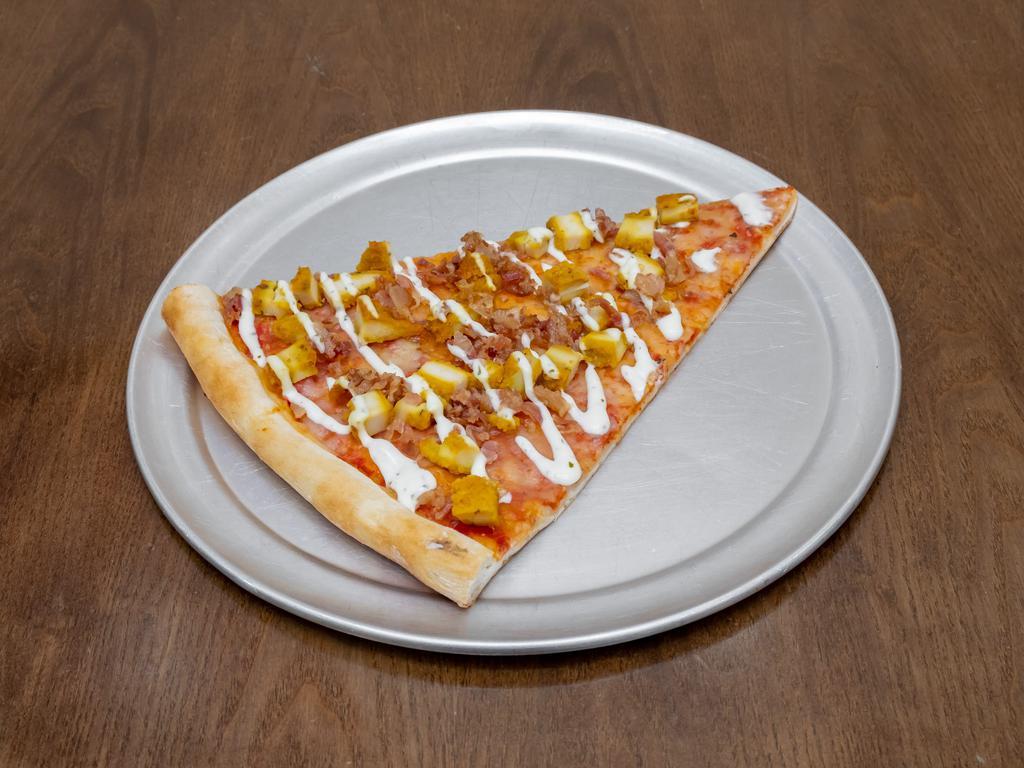 62. Chicken Bacon Slice Pizza · Chicken bacon and ranch dressing.
