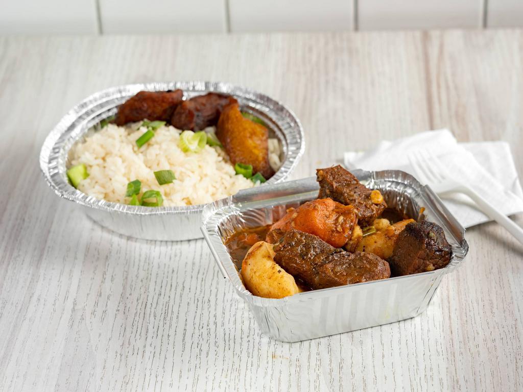 Beef Stew with White Rice · 