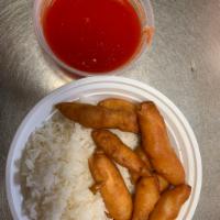K06. Sweet and Sour Chicken · Chicken cooked in sweetened sauce with vinegar base.