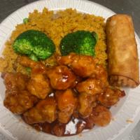 C24. General Tso's Chicken Combination Platter · Hot and spicy.