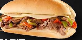 Steak and Cheese Sub · Thin slices of steak, provolone cheese, green and red peppers, mushrooms and onions.