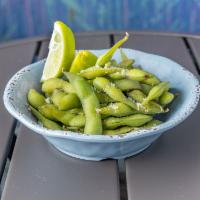 Edamame · Fresh lemon, sea salt.