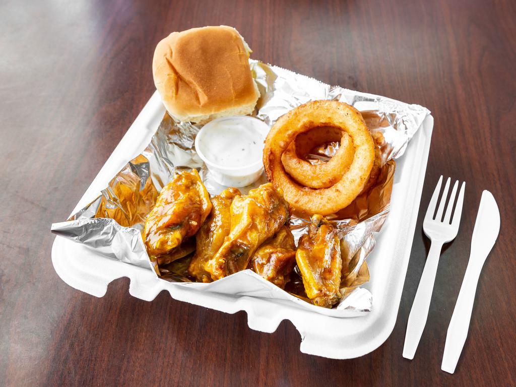 10 Piece Wing Combo · Includes fries and a drink.