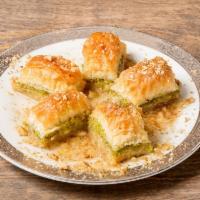 1. Baklava · Sweet layered pastry with chopped nuts.