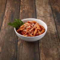 Penne Pomodoro · Homemade tomato sauce with fresh basil.