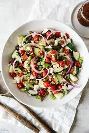 Greek Salad · Lettuce, black olives, cucumber, tomato, onion, green pepper, feta cheese with Greek dressin...