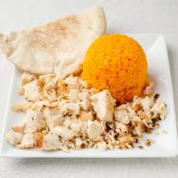 Natural Chop - Regular · Chopped grilled chicken breast with our special yellow rice and pita. Served with your choic...