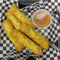 Egg rolls · Egg rolls with sweet & sour sauce