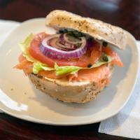 11. The LUX · Smoked Salmon, Cream Cheese, Lettuce, Onion & Capers