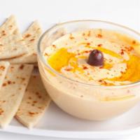 Hummus and House-Baked Pita Chips · Vegetarian.