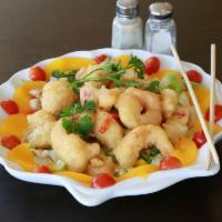 40. Salt and Pepper Seafood · Shrimp, scallops, calamari and crab meat.