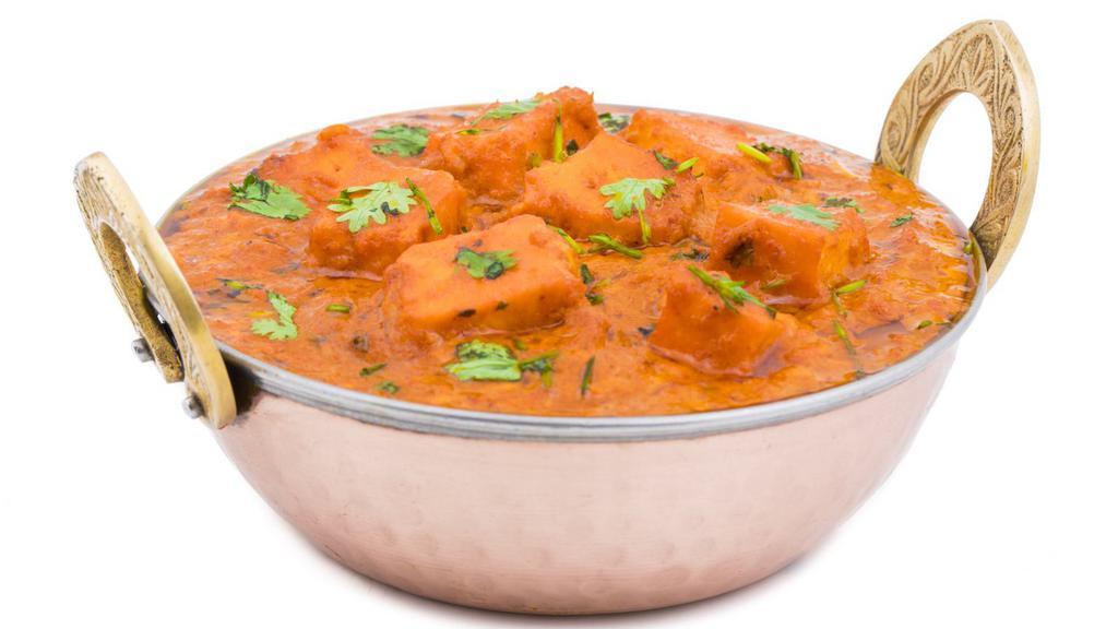 Paneer Masala · Indian cheese, tomato sauce, and a slew of aromatic spices.