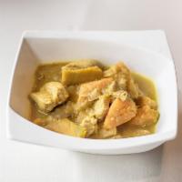 Pumpkin Chicken Stew · Tender squash stew cooked with chicken, onions, garlic and ginger.