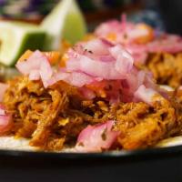 Cochinita Pibil Taco · Pulled marinated pork 