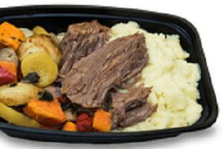 Classic Pot Roast · Classic pot roast served on buttery mashed Yukon potatoes with a blend of seasoned vegetables (Must reheat to eat, No Customization)