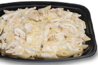 Chicken Alfredo · Rich and creamy Alfredo sauce served over penne pasta with rotisserie chicken and Parmesan cheese. (Must reheat to eat, No Customization)