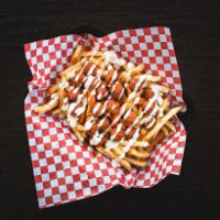 Buffalo Fries · Buffalo fries covered in choice of our signature spicy Chipotle, or creamy Ranch dressing.