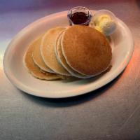 6 Pancakes · Served with butter and syrup.