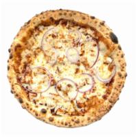 BBQ Chicken and Smoked Gouda Gouda Pizza · Sweet BBQ sauce, oven-roasted chicken breast and shaved red onion with our house cheese blen...