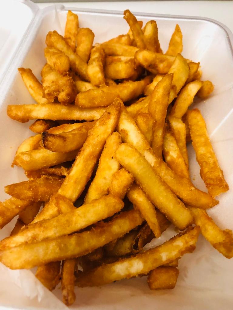 French Fries · Our delicious french fries are deep-fried 'till golden brown, with a crunchy exterior and a light fluffy interior. Seasoned to perfection!
