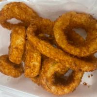 Onion Rings · Crispy onion slices deep-fried until golden-brown.
